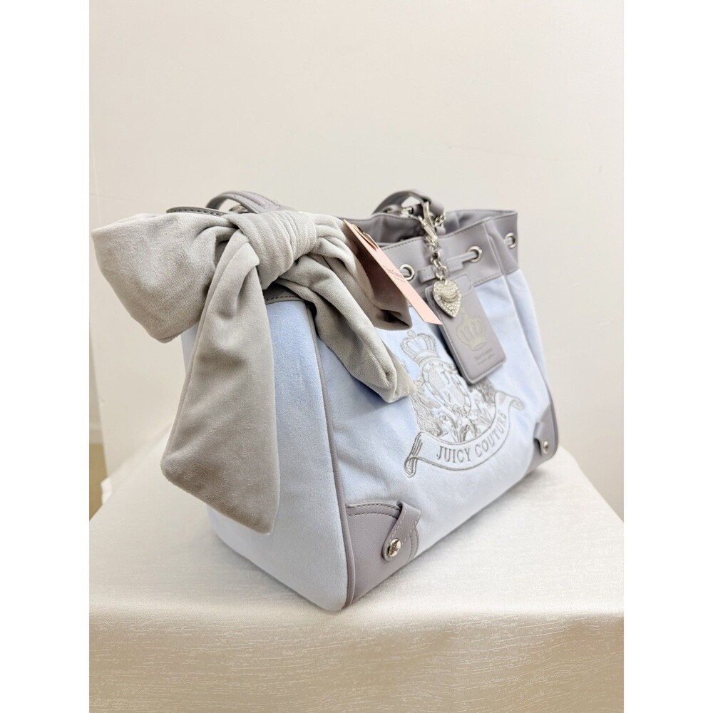 Juicy Couture Classic Scottie Dogs Daydreamer Tote Blue Star NWT - Picture 3 of 8